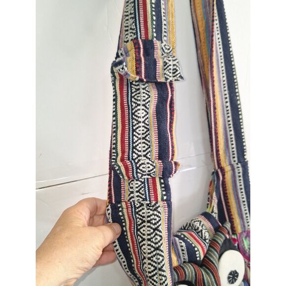 Women's Hobo Crossbody Shoulder Bag Owl Bohemian Slouchy Colorful Unique - Picture 4 of 12